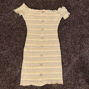 Yellow Off Shoulder Dress